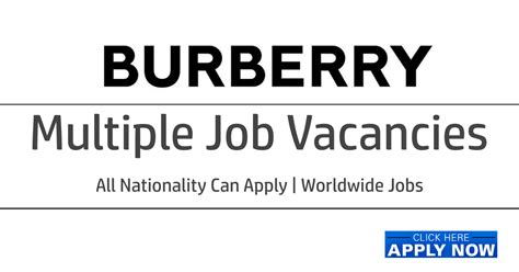 burberry vacancy